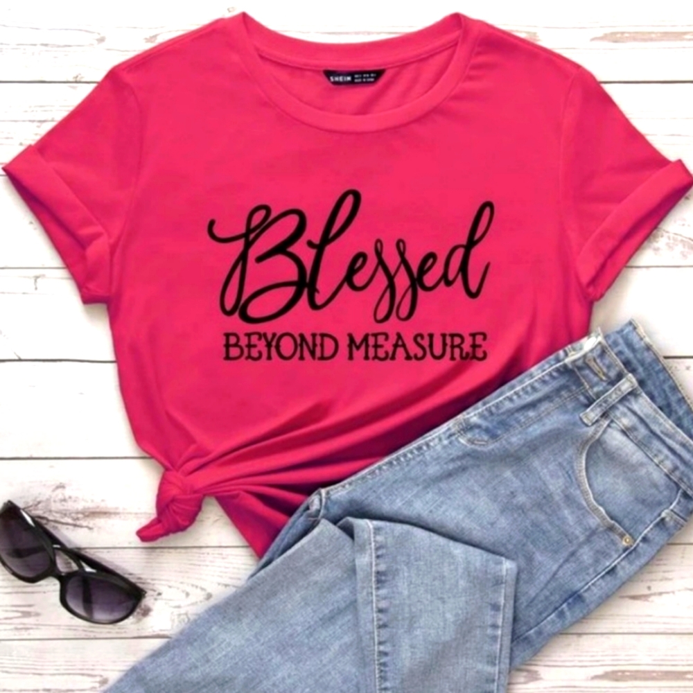 “Blessed Beyond Measure” Graphic Tee Nwot